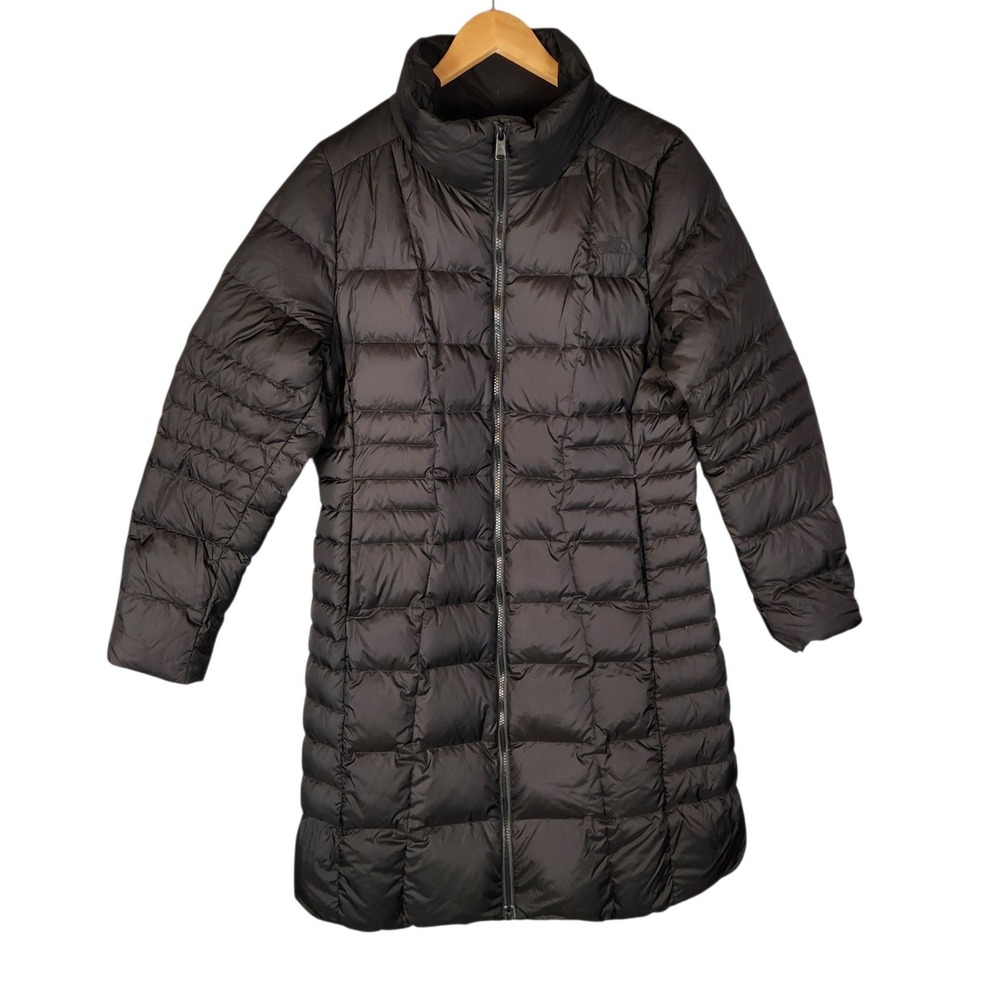 The North Face Puffer Parka Women's Large Black Metropolis Down Long Jacket